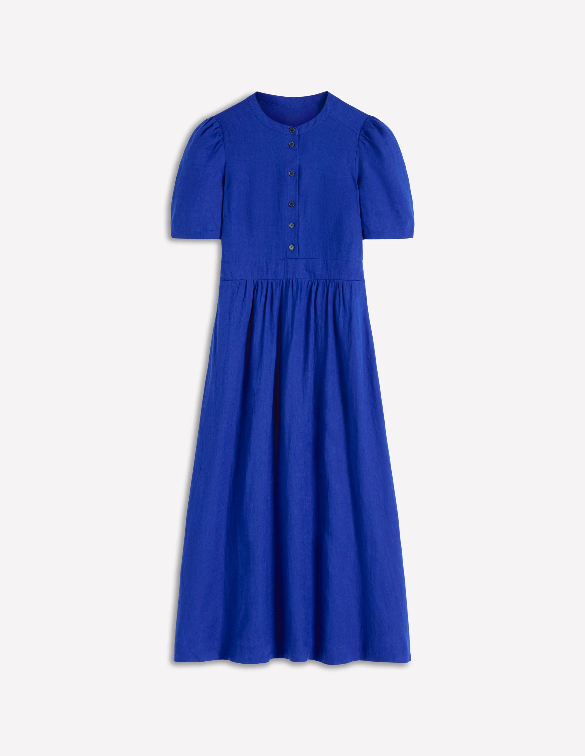 Ivy Linen Midi Dress-Bright Blue - Image 5