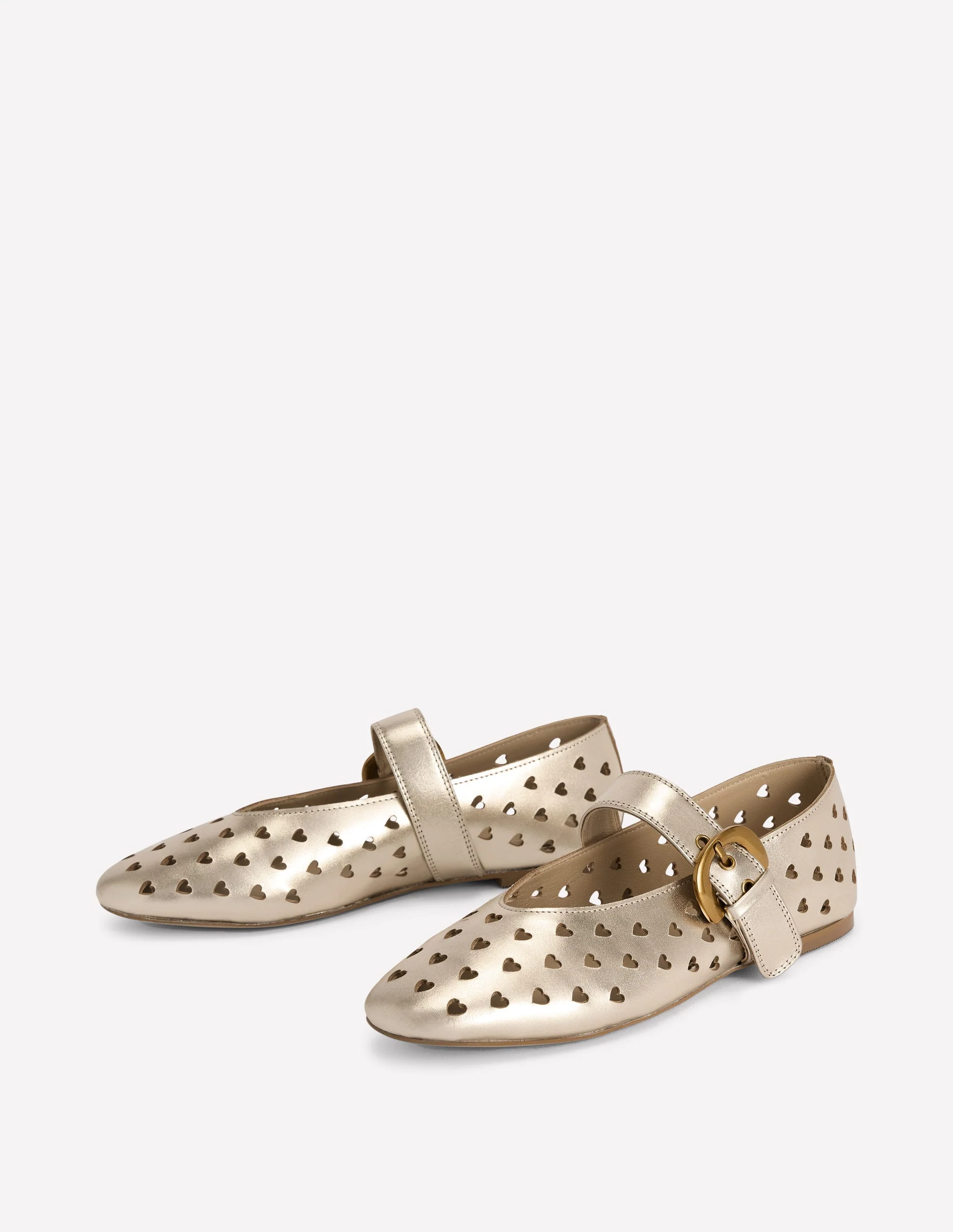Kylie Flat Buckle Mary Janes-Gold - Image 4