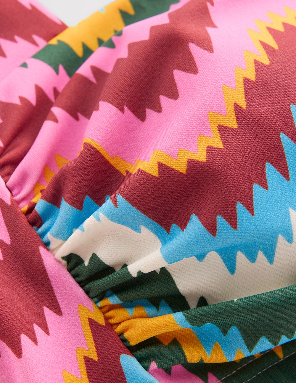 Kythira Ruched Bikini Top-Multi Zig zag wave - Image 8