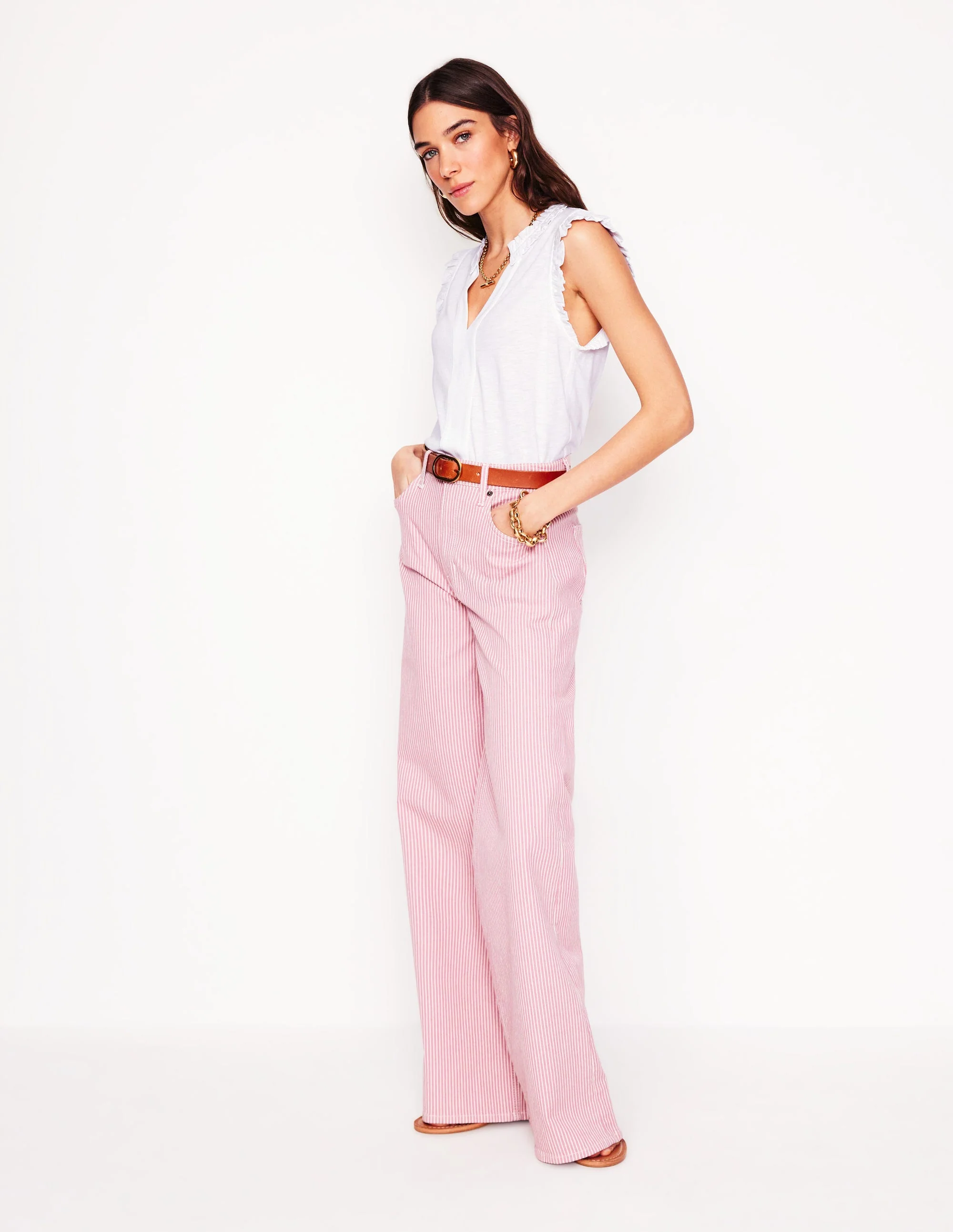 Lola Sleeveless Top-White - Image 5