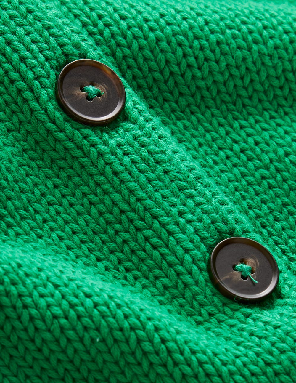 Lucy Chunky Cotton Cardigan-Rich Emerald - Image 7