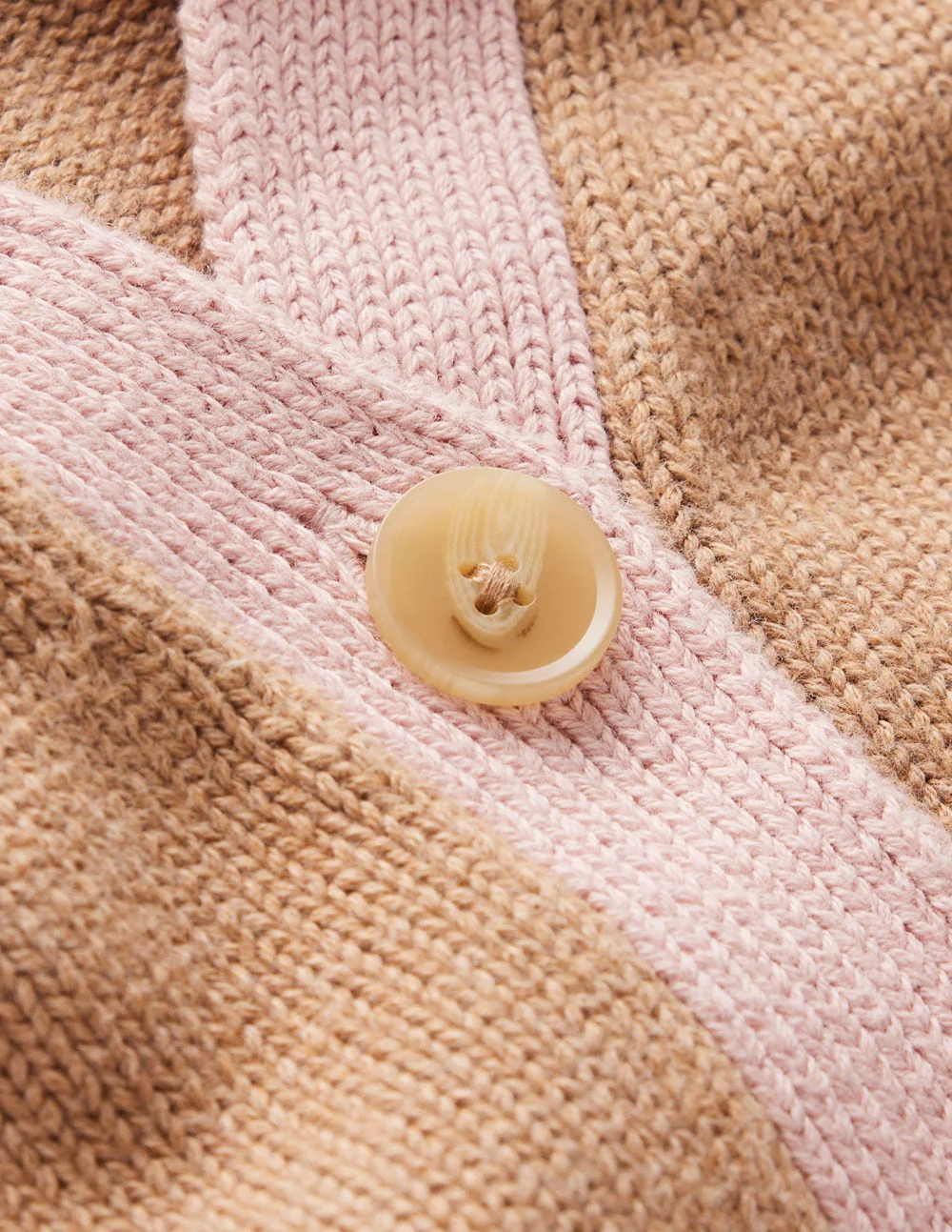 Lucy Relaxed Cotton Cardigan-Camel Melange - Image 7