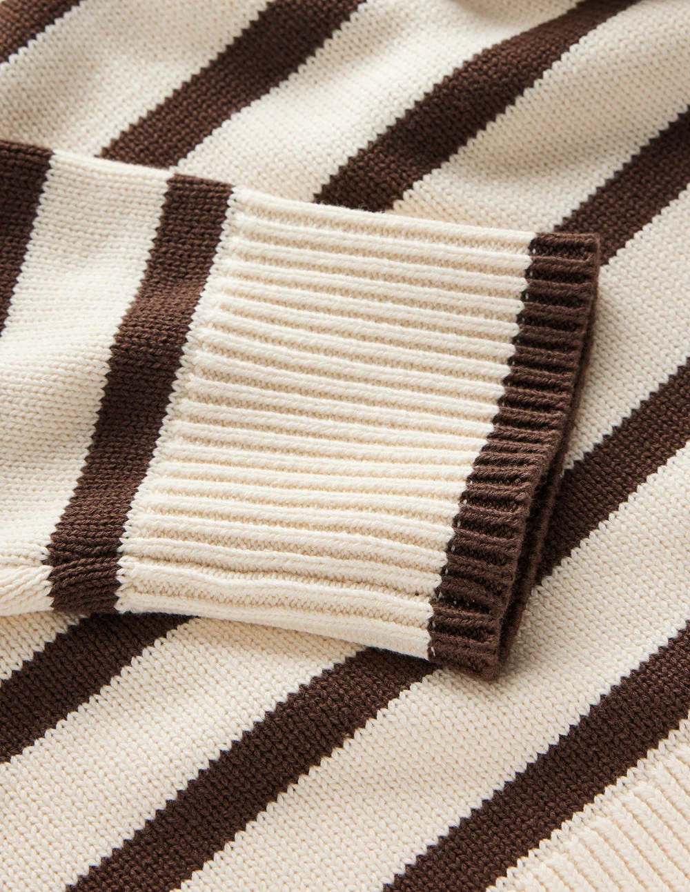 Lucy Relaxed Cotton Jumper-Ivory, Brown - Image 6