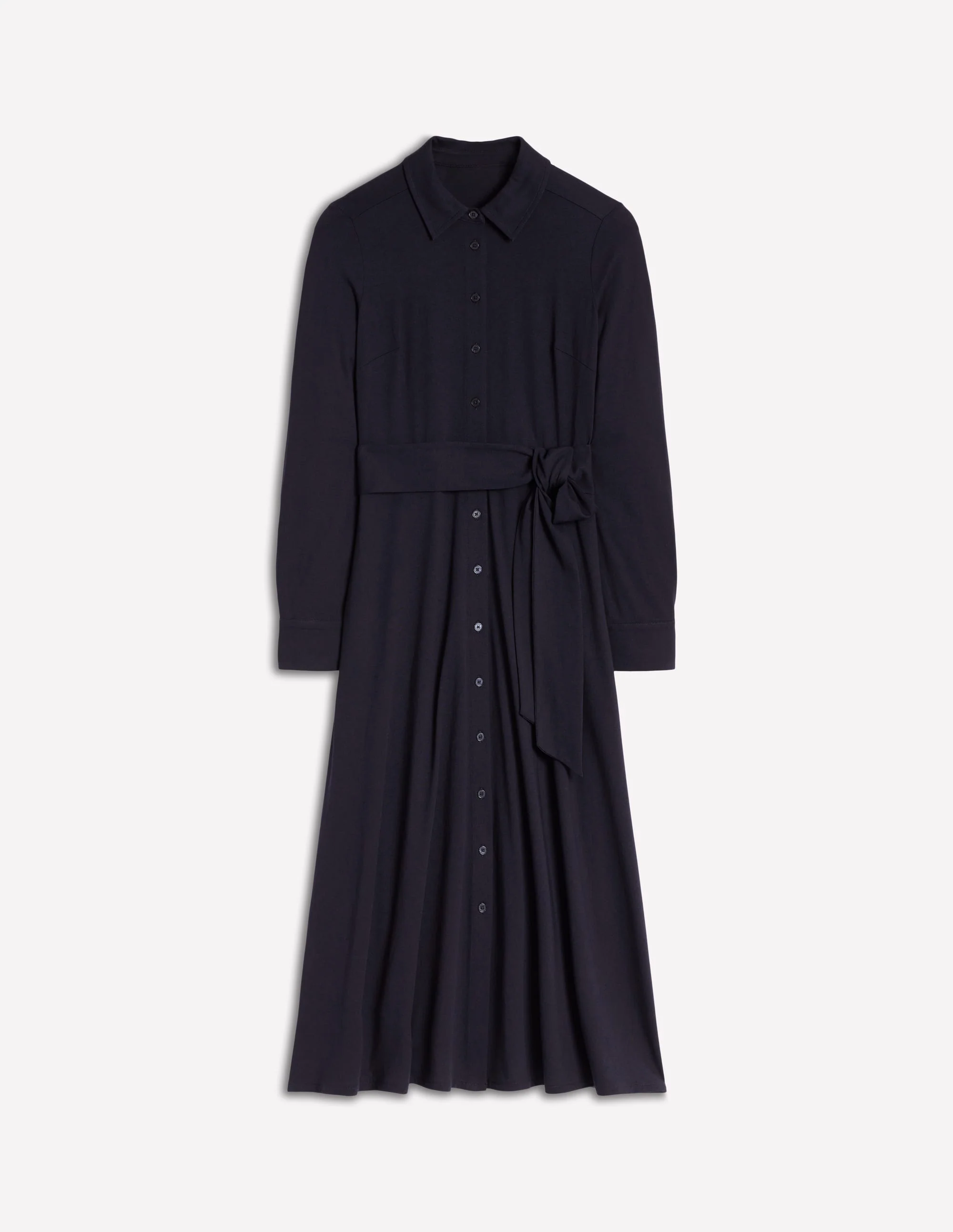 Marcia Jersey Shirt Dress-Navy - Image 6
