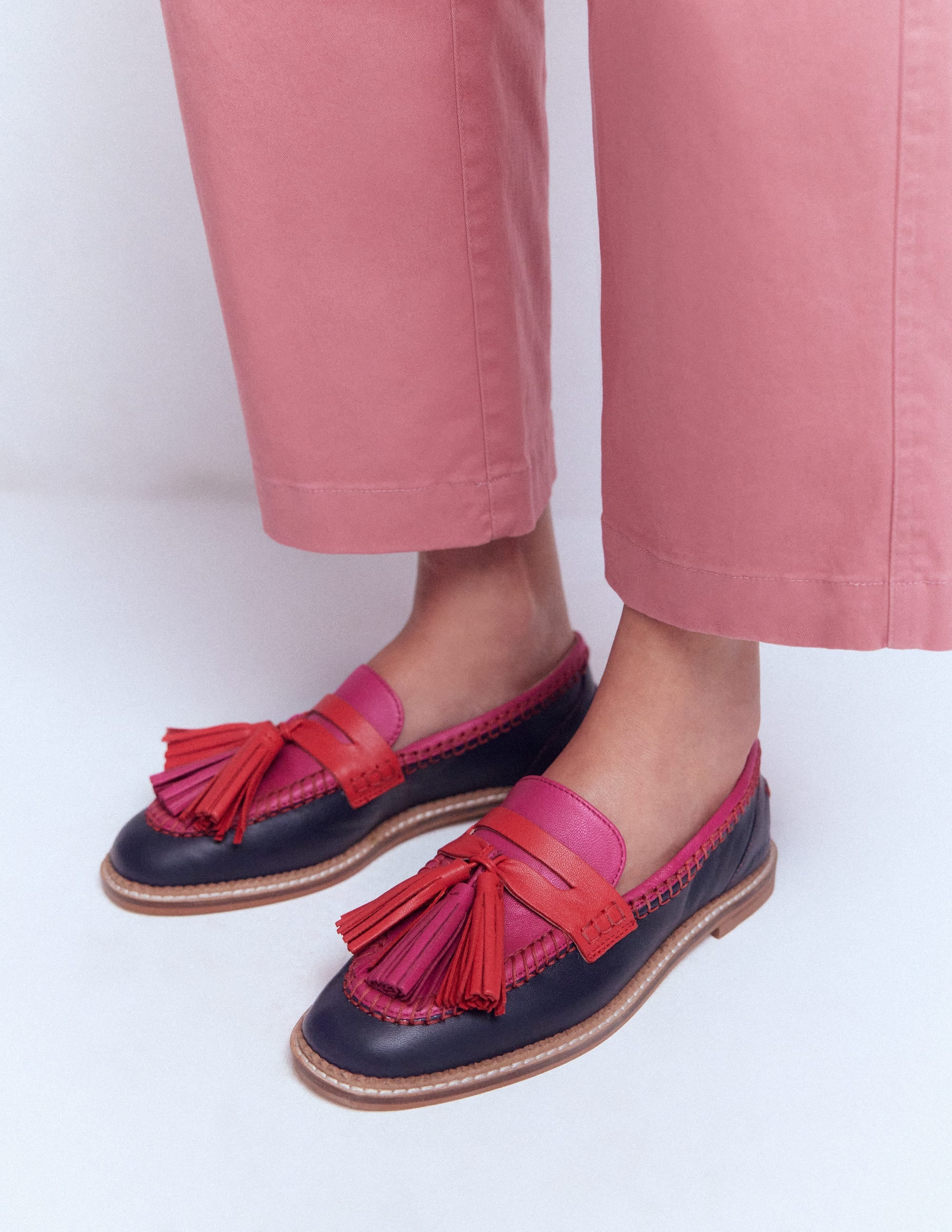 Nya Penny Loafers-Colourblock Tassel - Image 4
