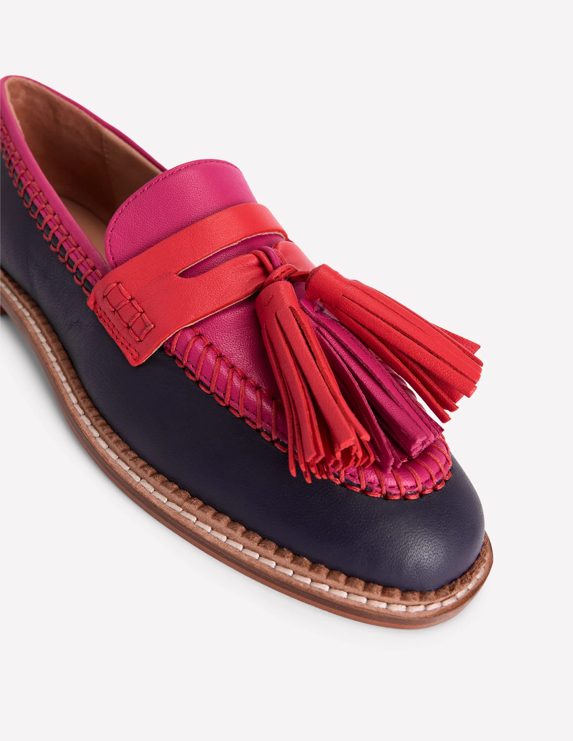 Nya Penny Loafers-Colourblock Tassel - Image 7