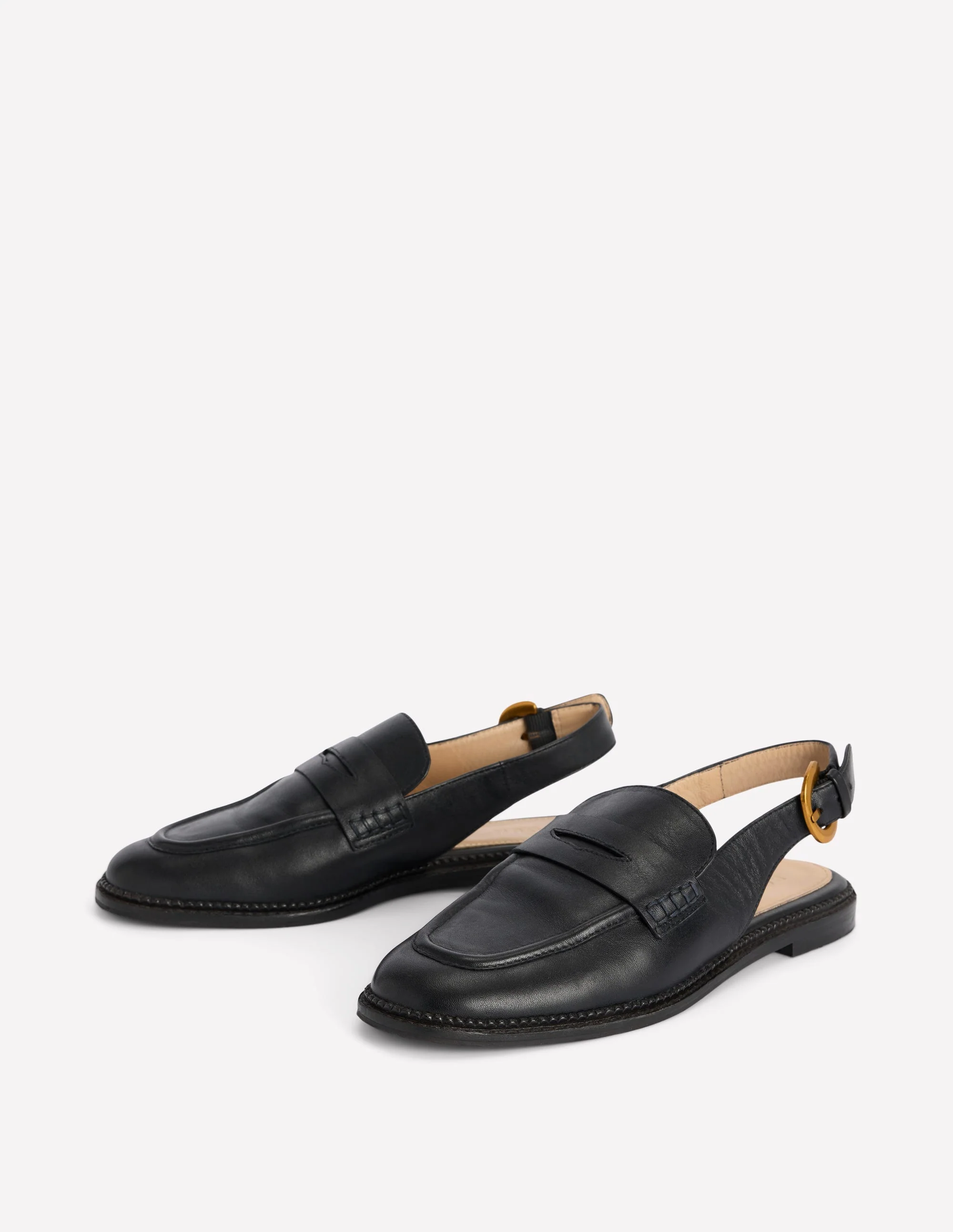 Nya Slingback Penny Loafers-Black - Image 4