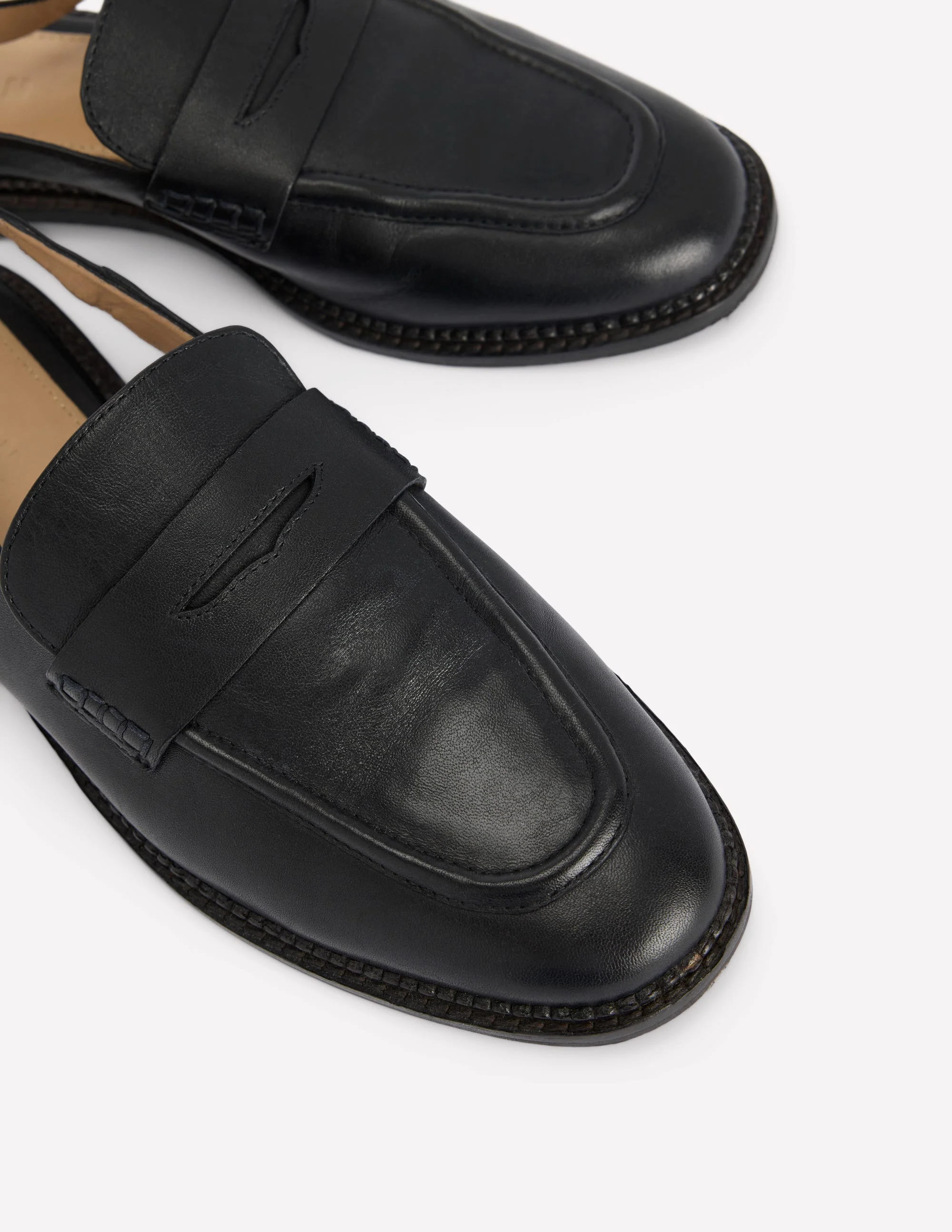 Nya Slingback Penny Loafers-Black - Image 5