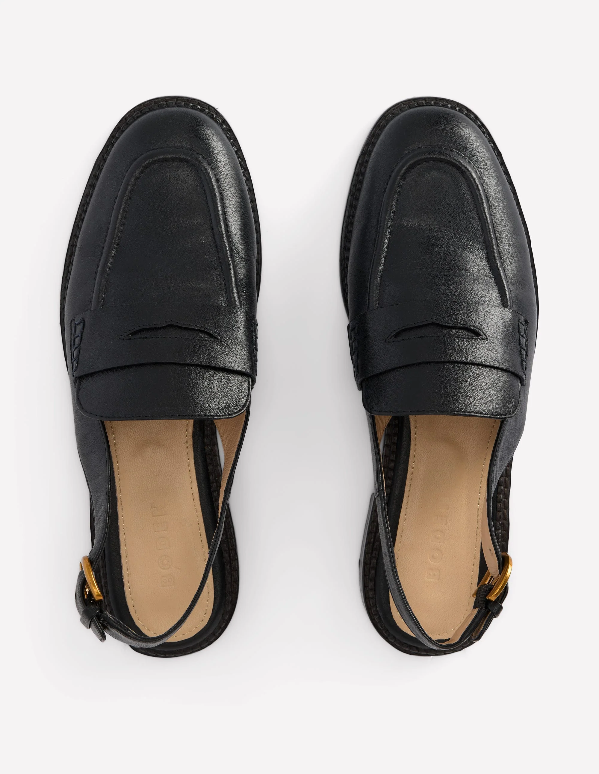 Nya Slingback Penny Loafers-Black - Image 6