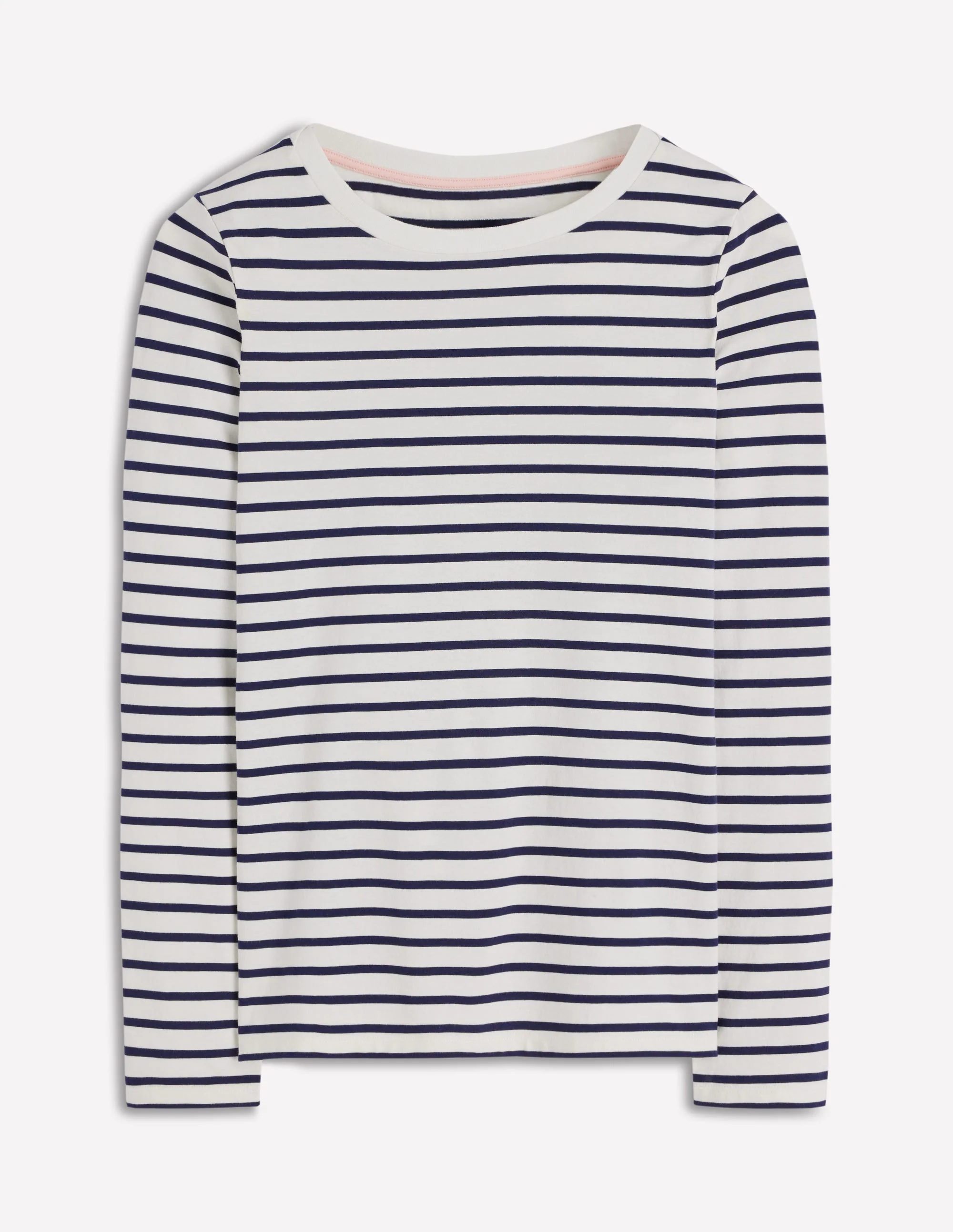 Olivia Long Sleeve Breton-Ivory, Navy - Image 6