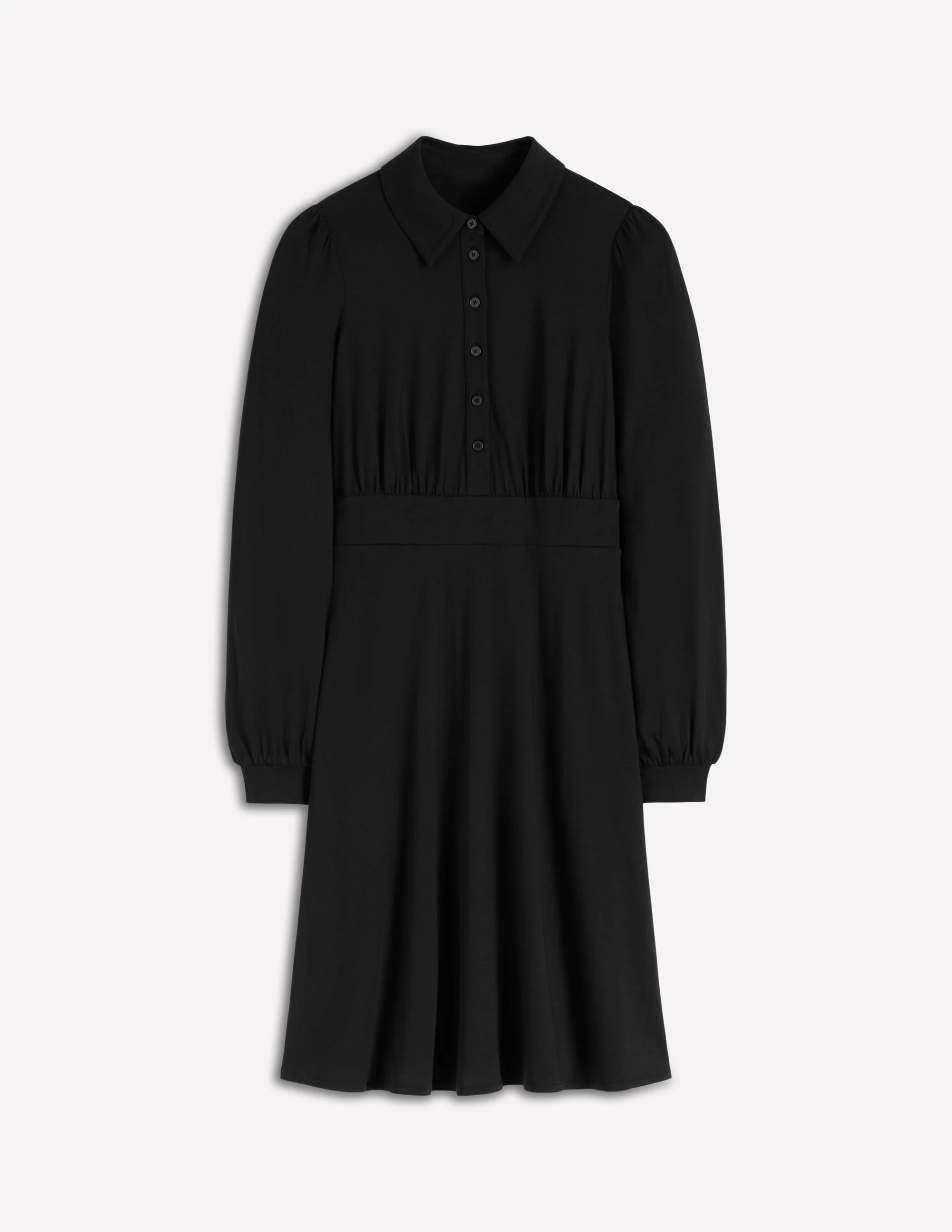 Orla Short Jersey Shirt Dress-Black - Image 5