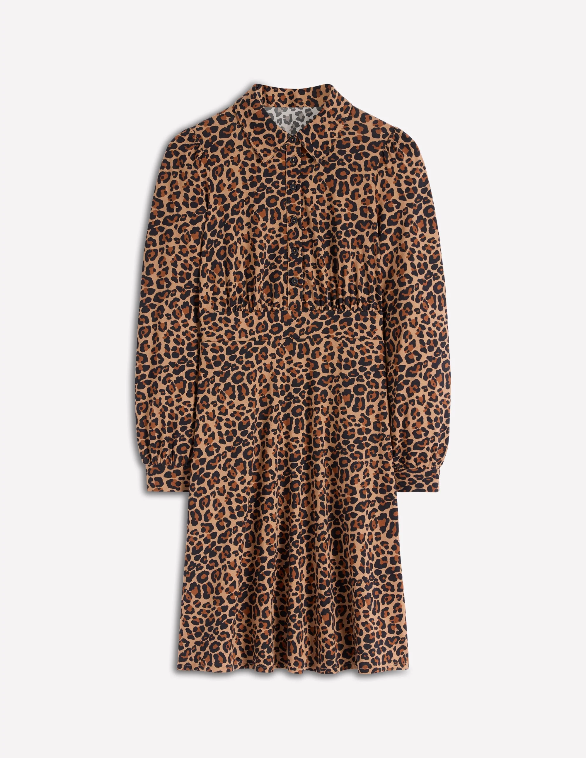 Orla Short Jersey Shirt Dress-Cheetah Pop - Image 6
