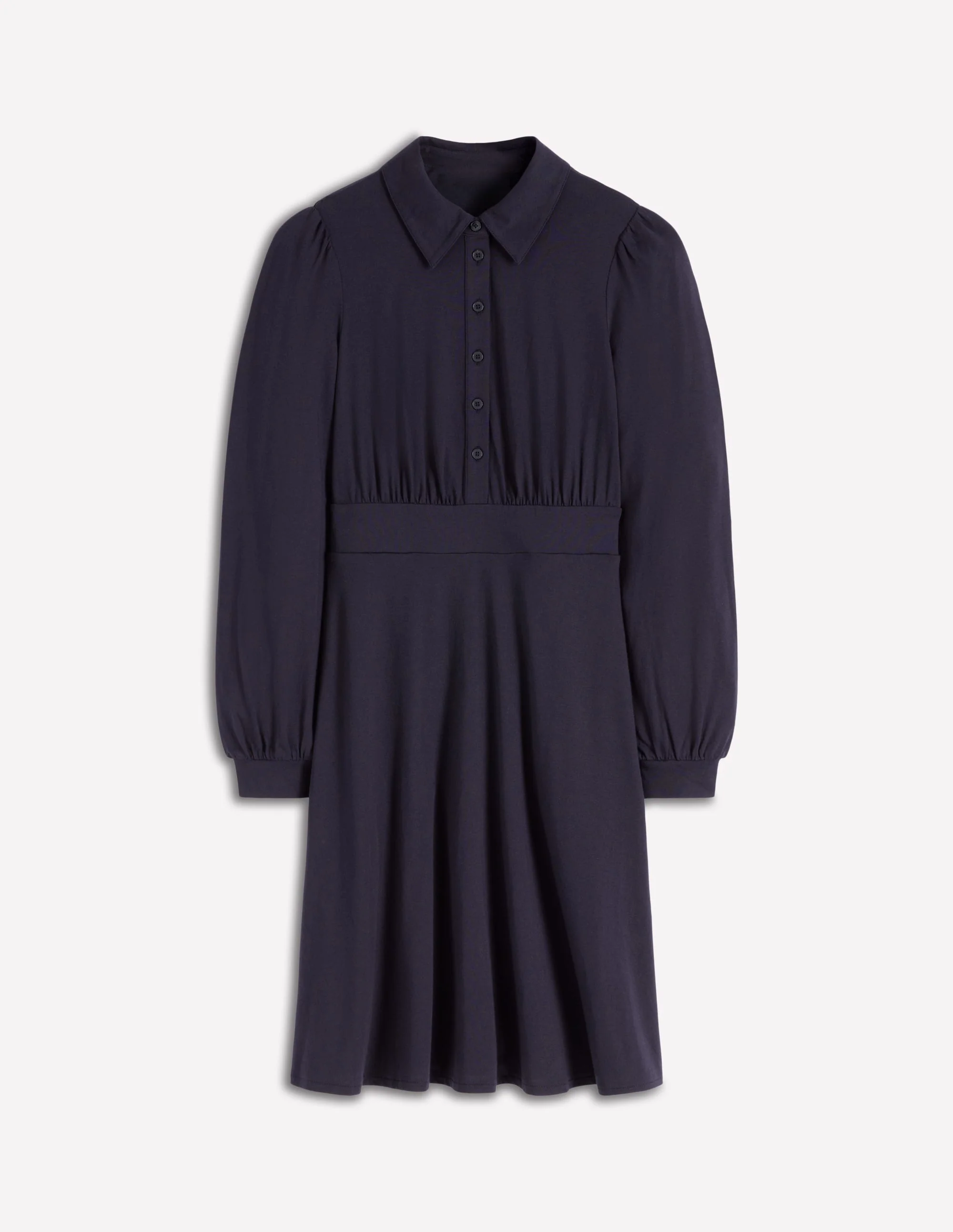 Orla Short Jersey Shirt Dress-Navy - Image 5