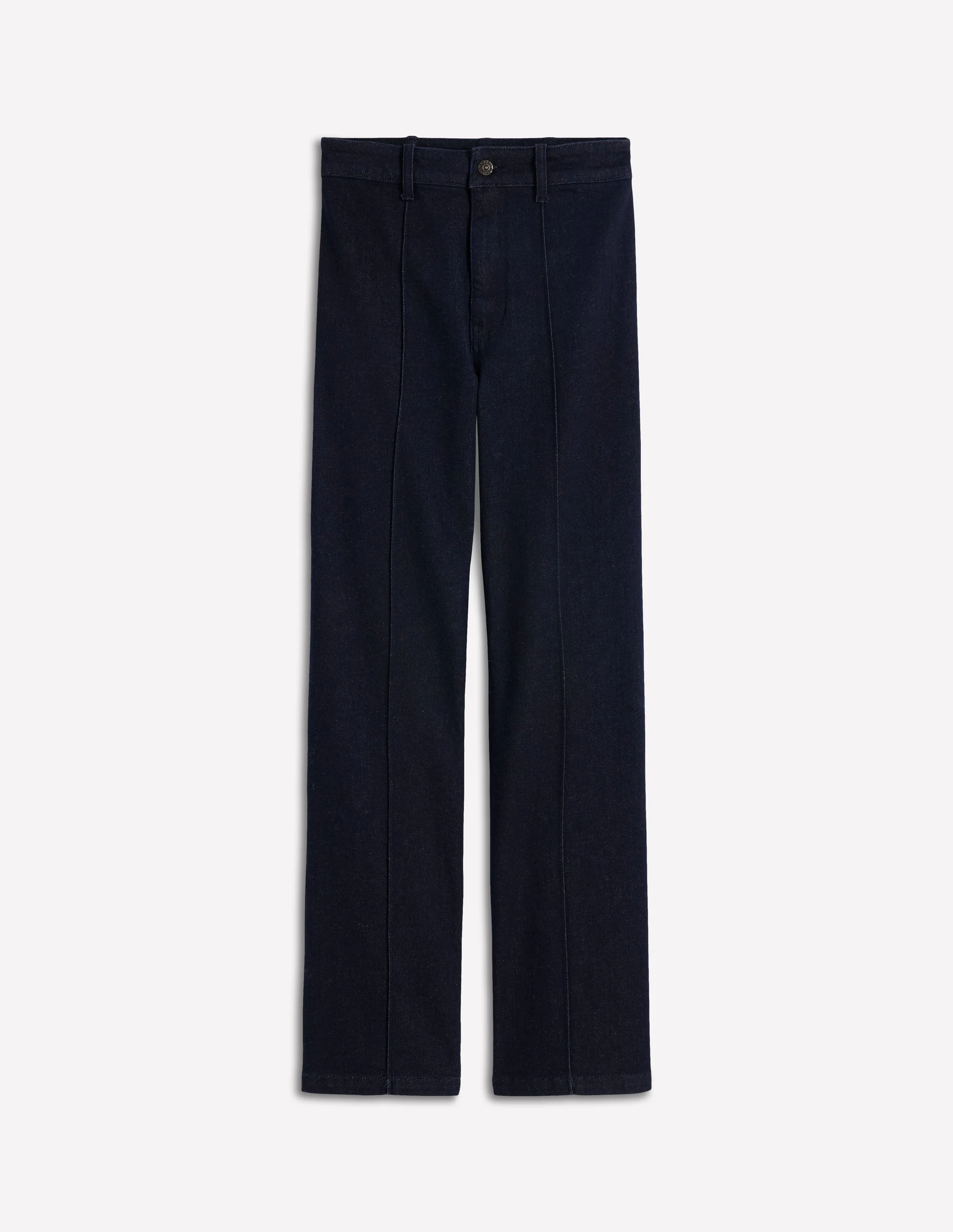 Pintuck Column Leg Jeans-Indigo Rinse - Image 6