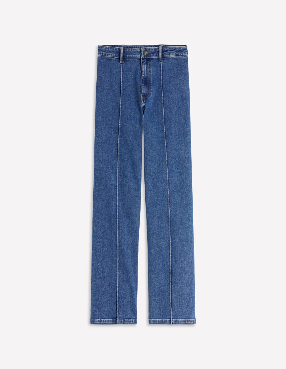 Pintuck Column Leg Jeans-Mid Vintage - Image 6