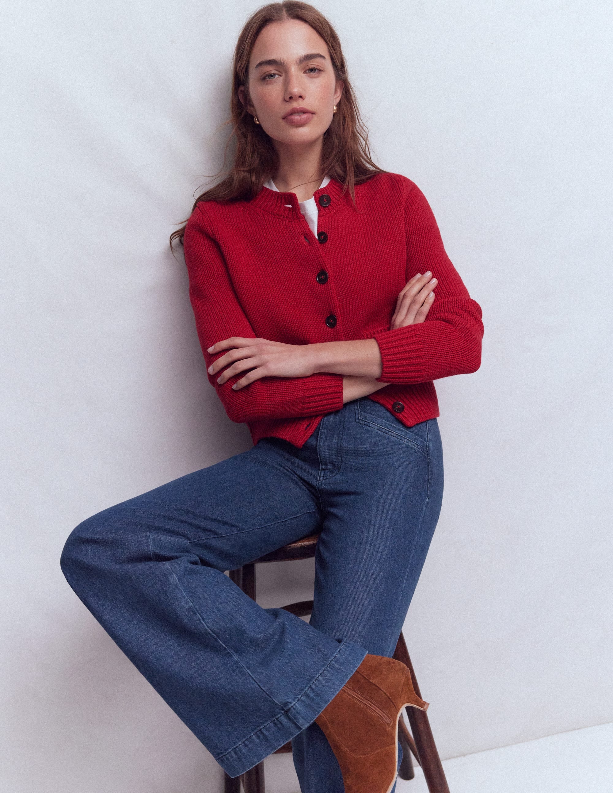 Pocket Detail Wide Leg Jeans-Mid Vintage - Image 6