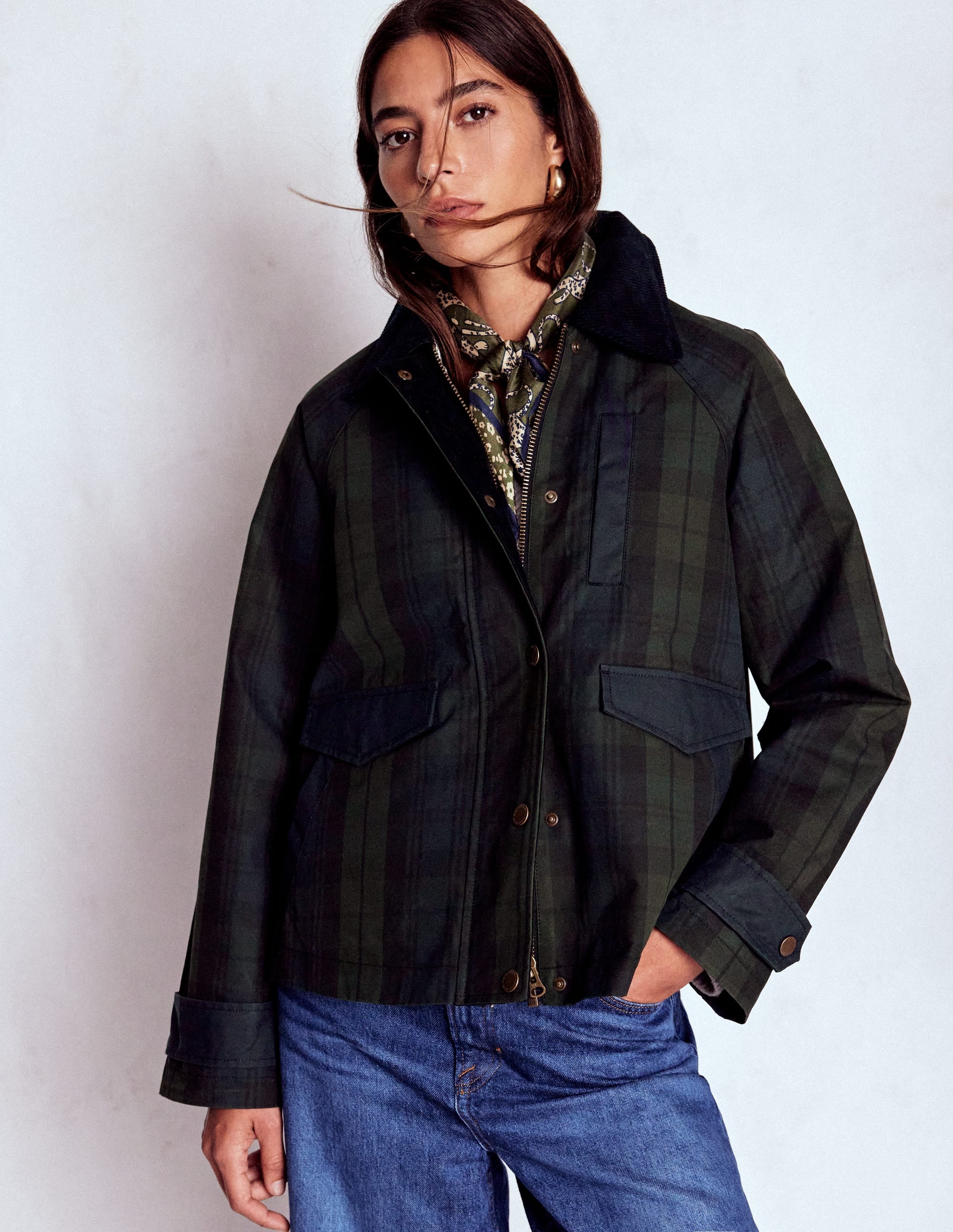 Raglan Wax Jacket DNU-BLACKWATCH - Image 4