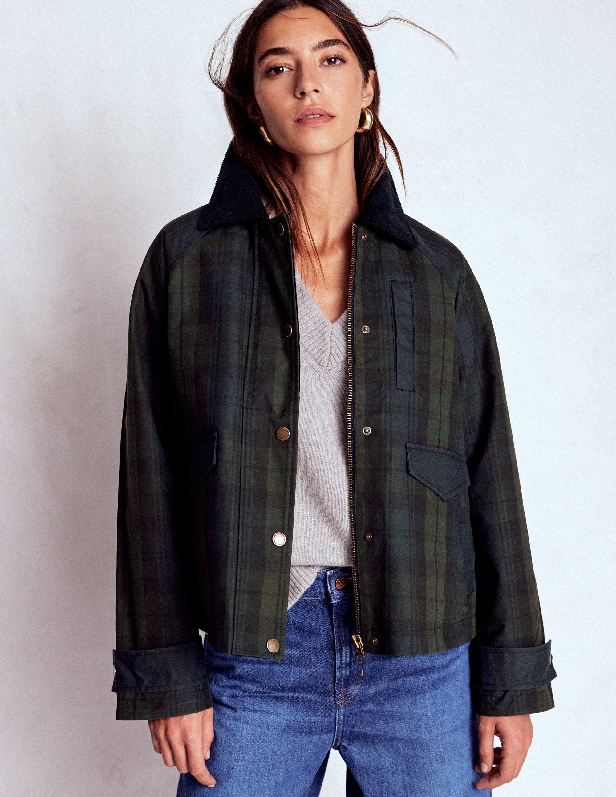 Raglan Wax Jacket DNU-BLACKWATCH - Image 5