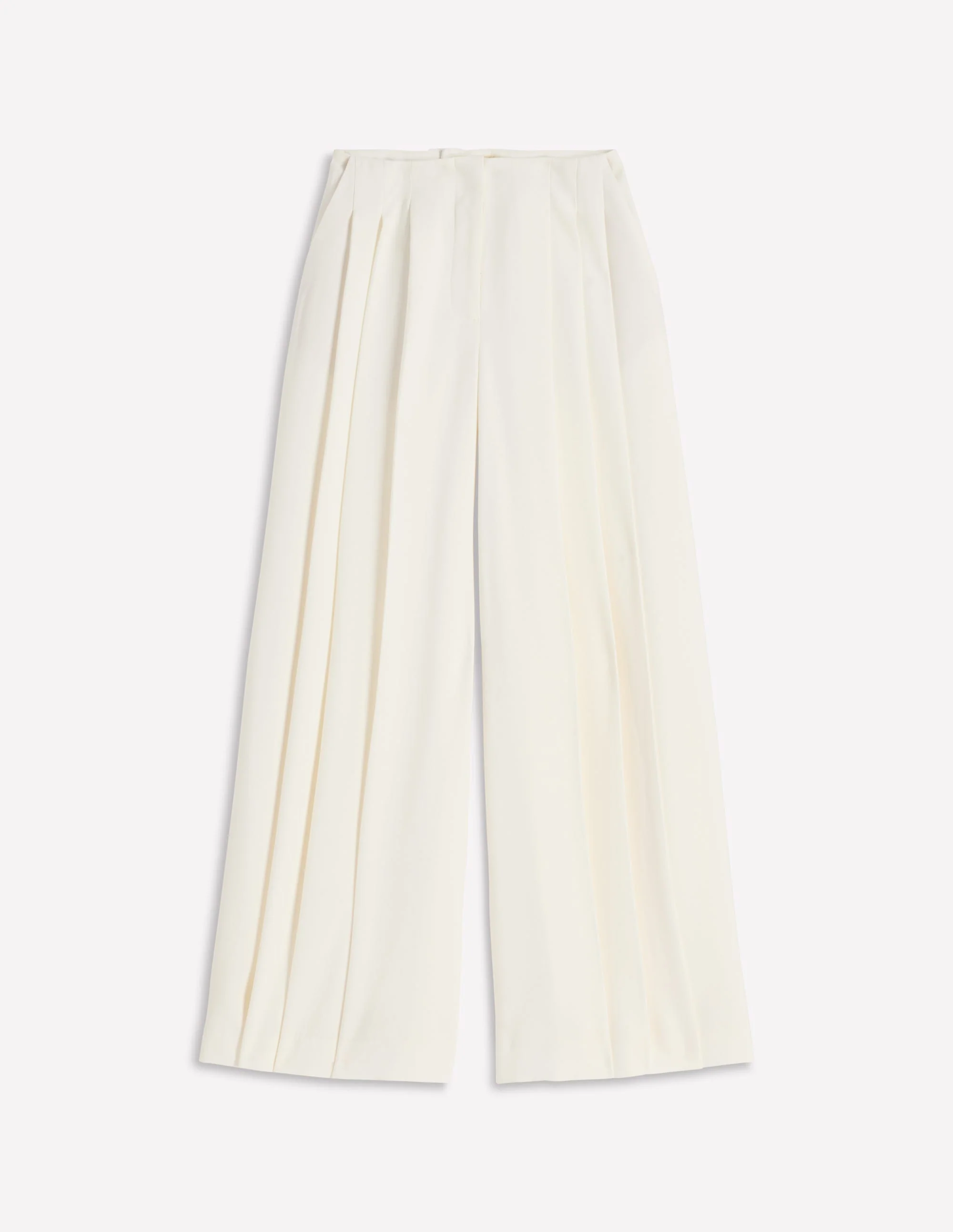 Regent Wide Leg Trousers-Ivory - Image 7
