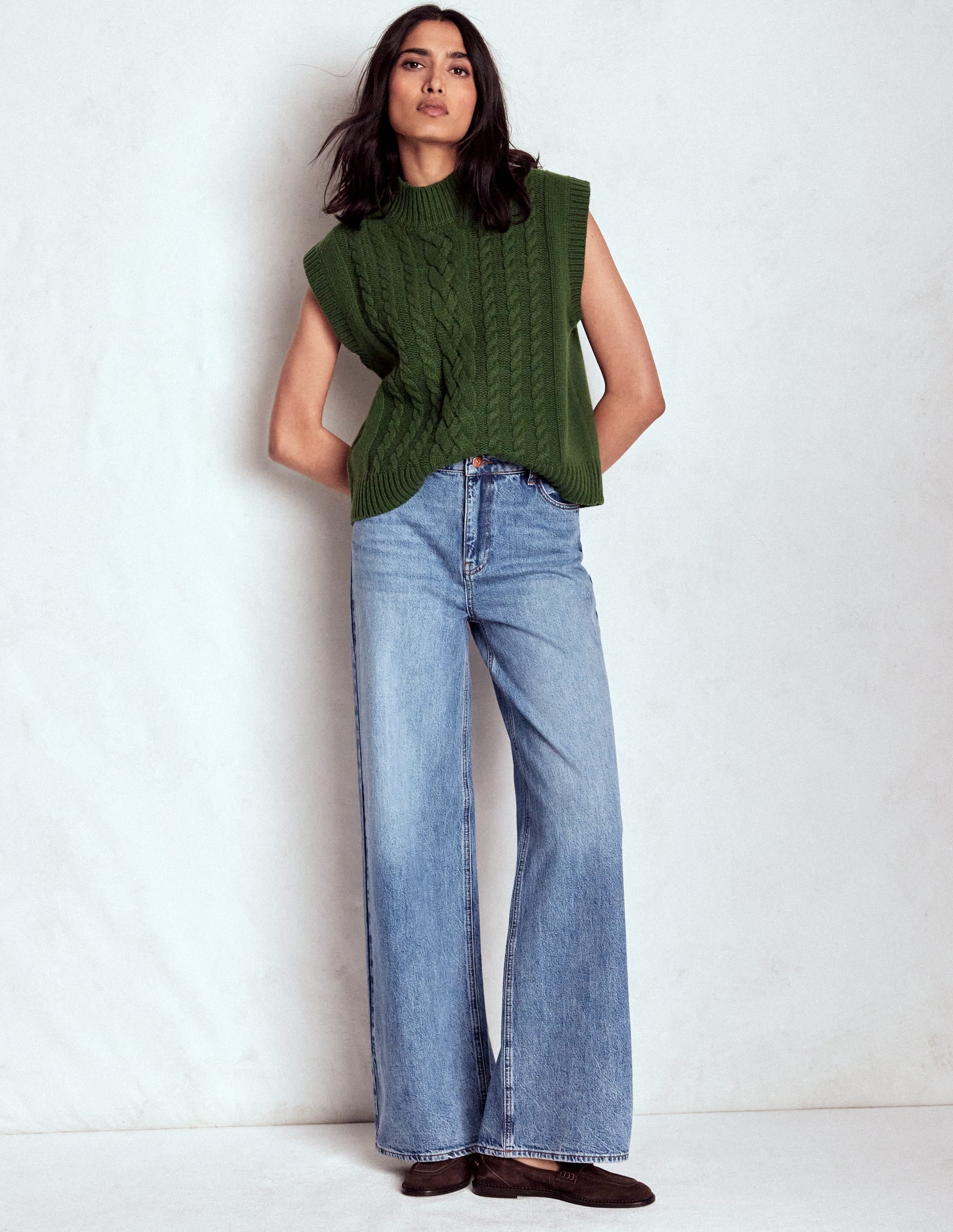 Relaxed Wide Leg  Jeans-Mid Vintage - Image 5