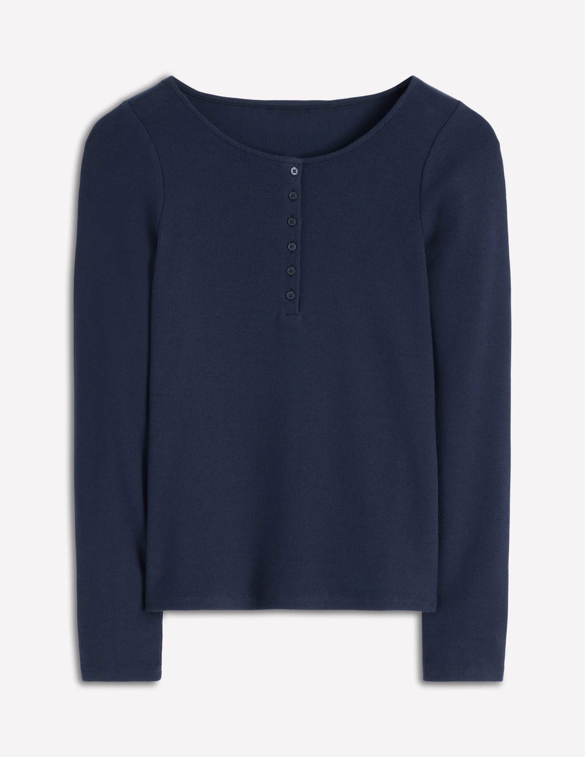 Rib Henley-Navy - Image 5