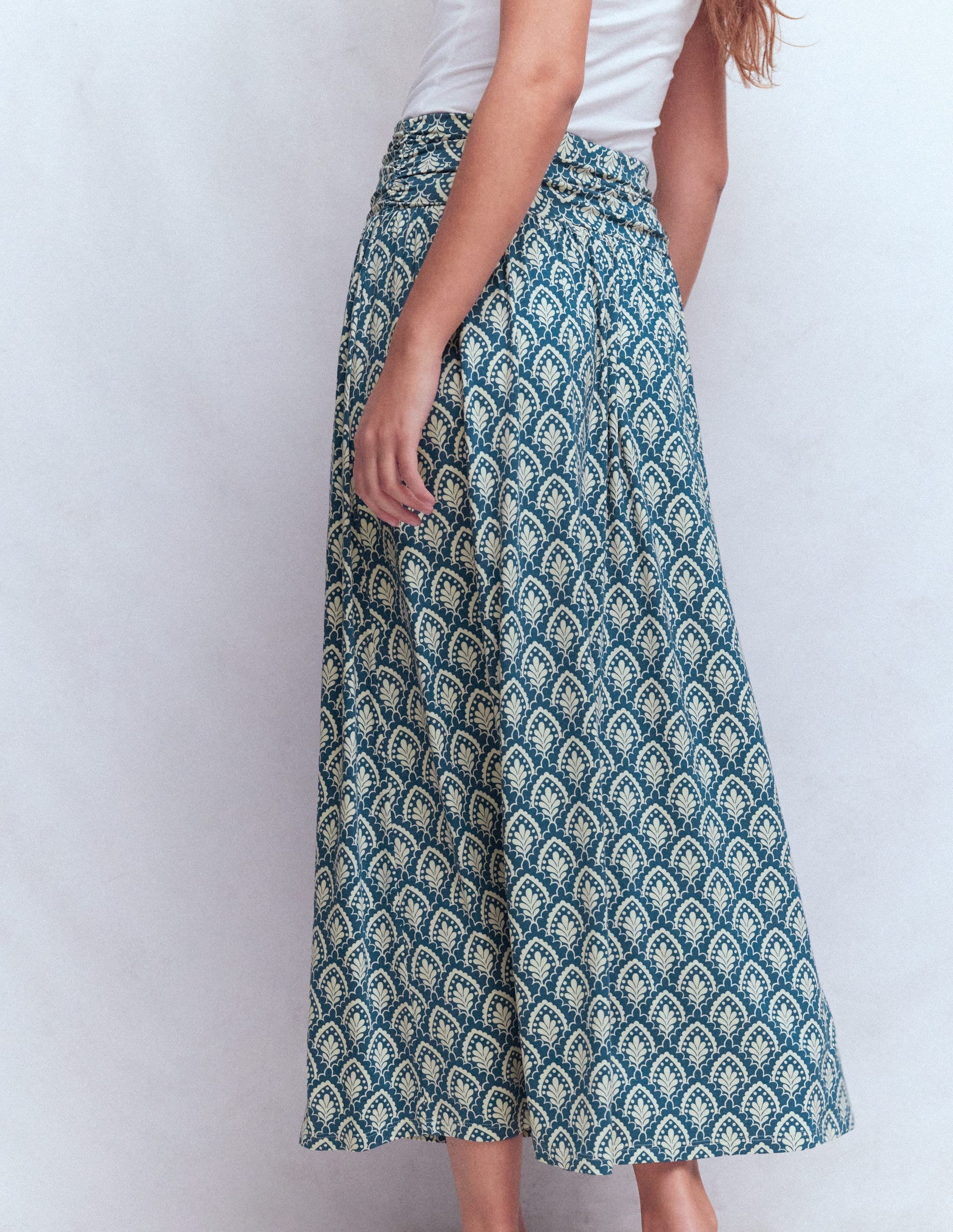 Rosaline Jersey Skirt-Blue, Petal Terrace - Image 3