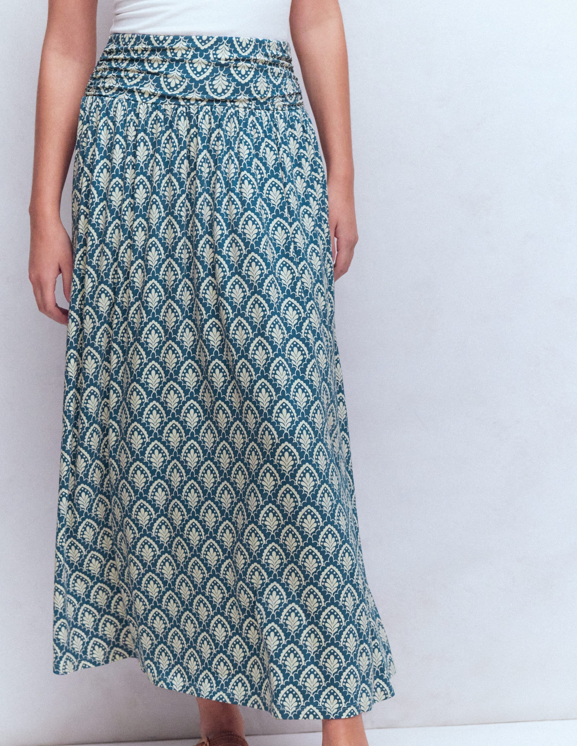 Rosaline Jersey Skirt-Blue, Petal Terrace - Image 4