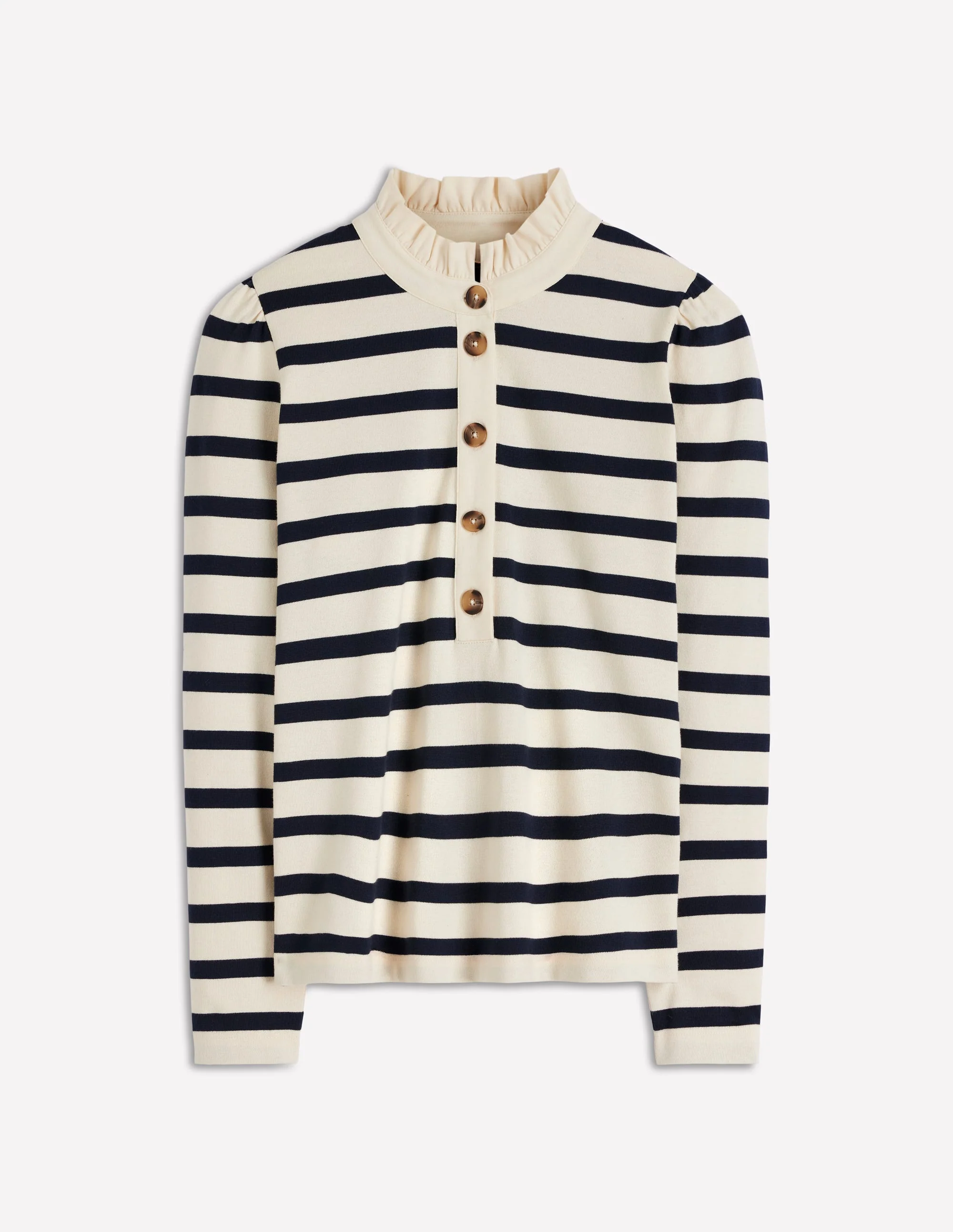 Ruffle Collar Mariner-Ivory and Navy Stripe - Image 7