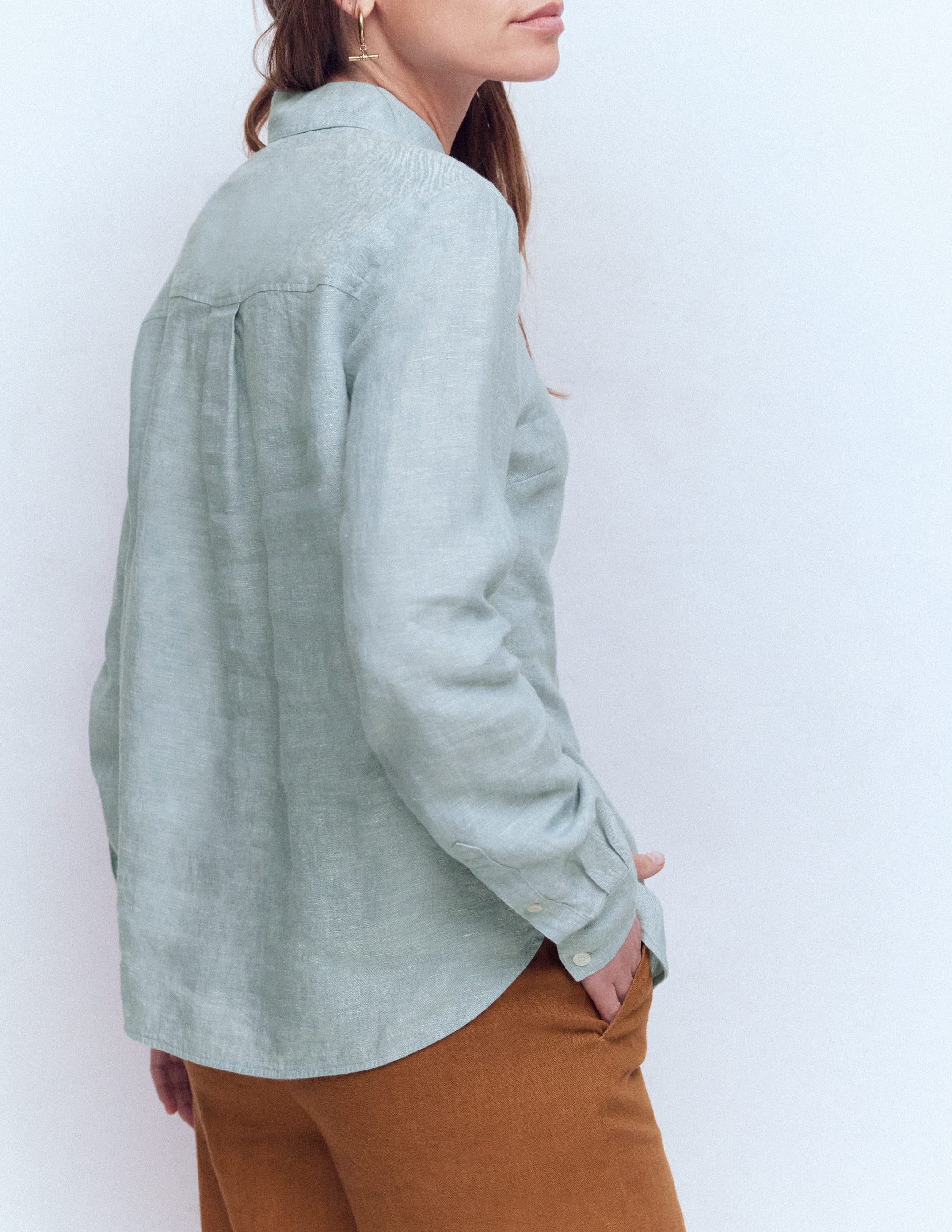 Sienna Linen Shirt-Chambray - Image 3
