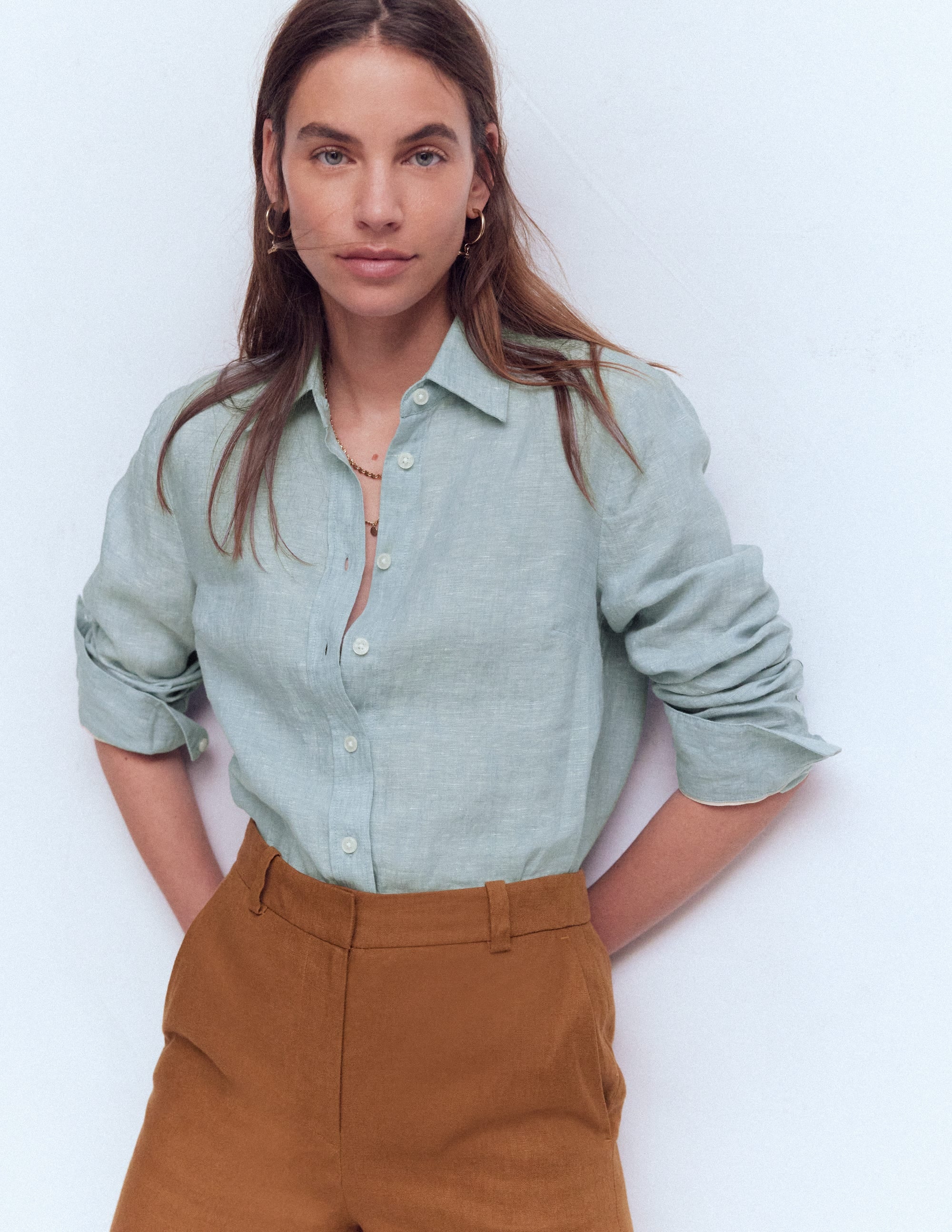 Sienna Linen Shirt-Chambray - Image 4