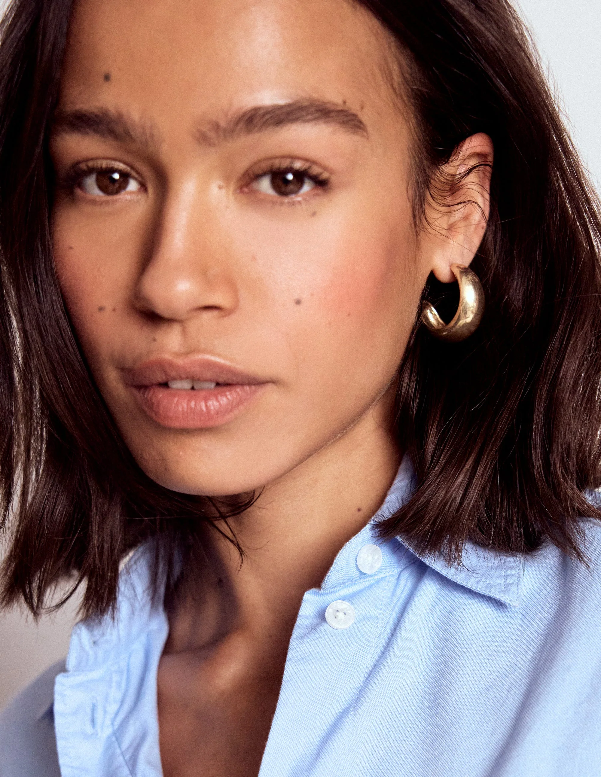 Smooth Dome 2-Pack Earrings-Gold Colour - Image 3