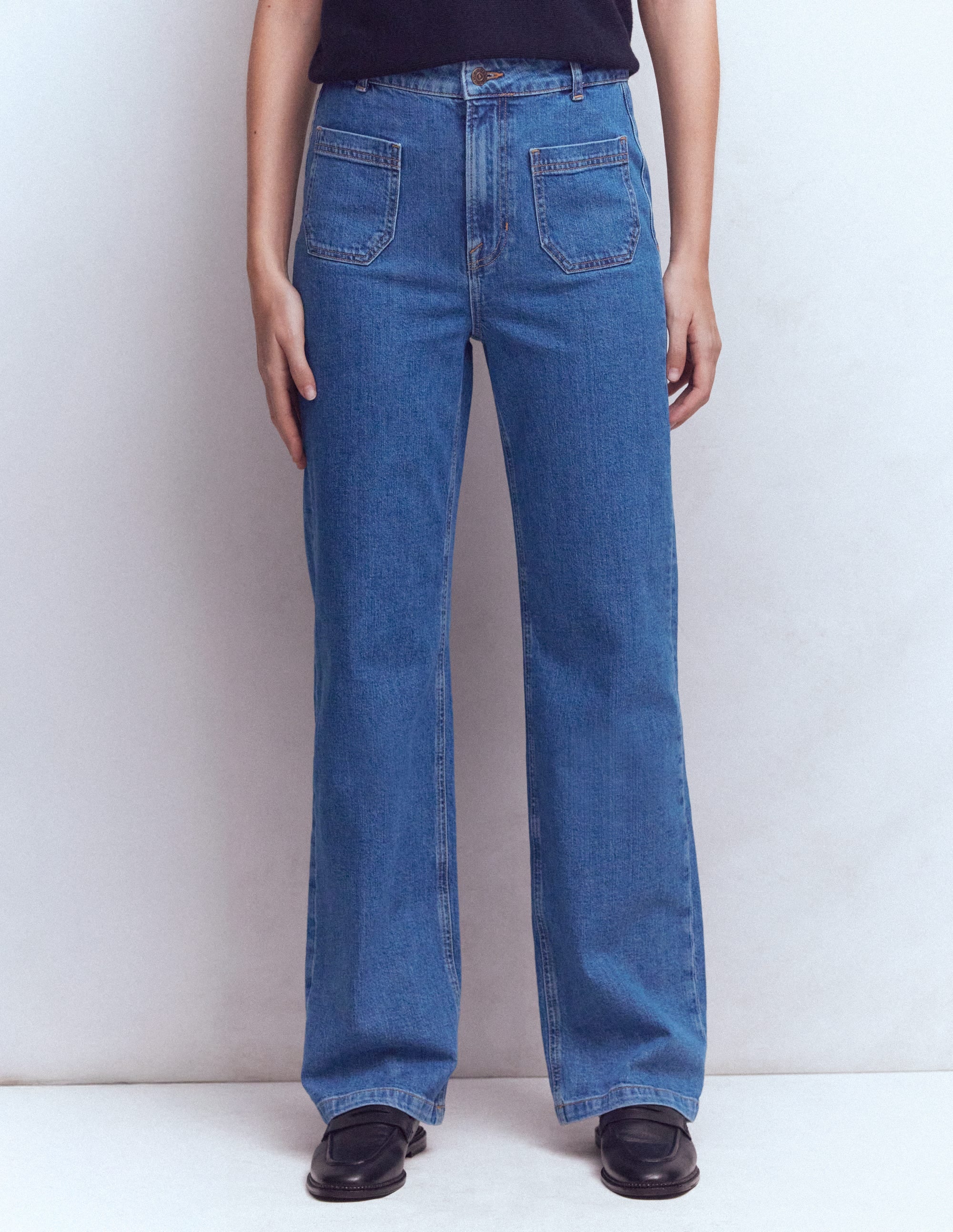 Straight Leg Pocket Jeans-Mid Vintage - Image 4