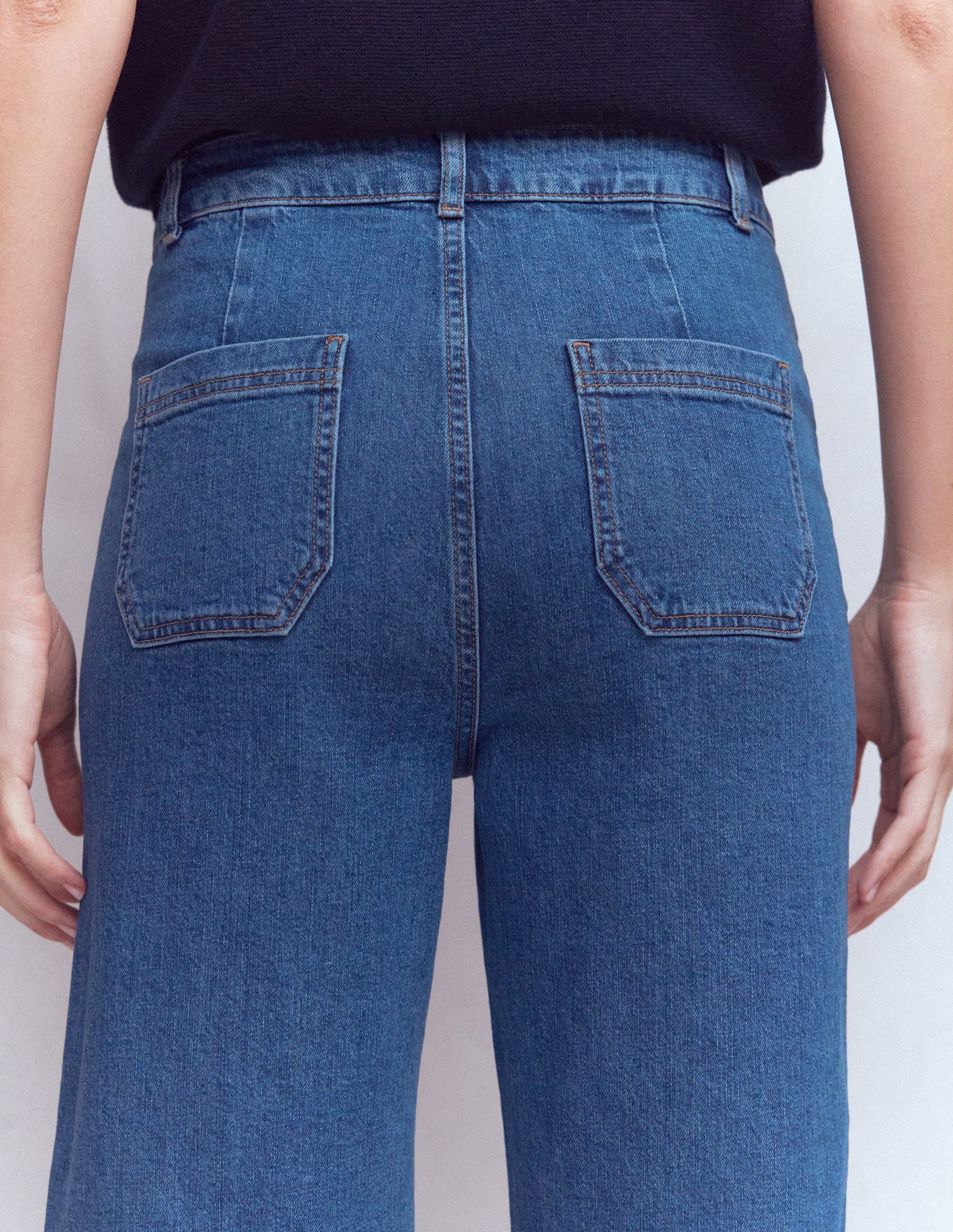 Straight Leg Pocket Jeans-Mid Vintage - Image 5