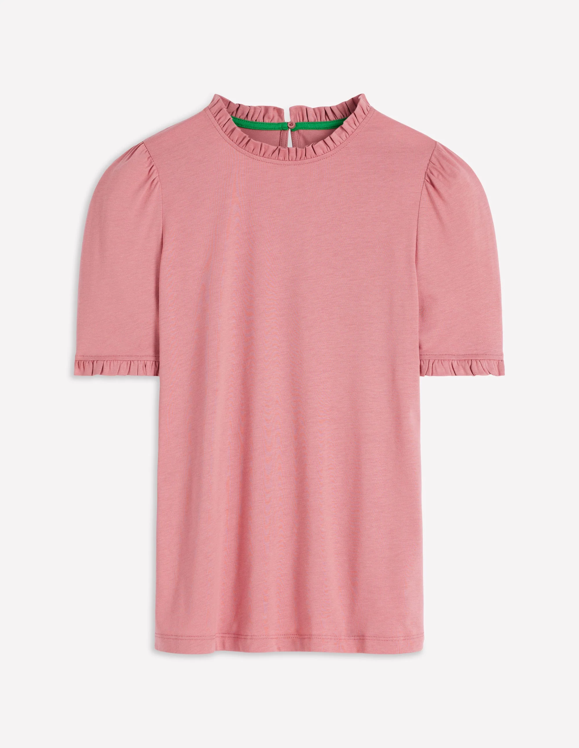 Supersoft Frill Detail T-shirt-Vintage Rose - Image 6